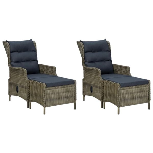 vidaXL Set Mobili da Pranzo per Giardino 5 pz Marrone