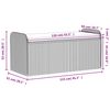 vidaXL Cassapanca con Cuscino Grigia 115x51x52 cm in Polyrattan