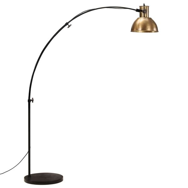 vidaXL Lampada da Terra 25 W Ottone Anticato 150 cm E27