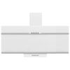 vidaXL Cappa a Parete 90 cm in Acciaio Inox e Vetro Temperato Bianco