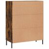 vidaXL Credenza Rovere Fumo 69,5x34x90 cm in Legno Multistrato
