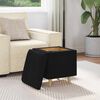 vidaXL Pouf contenitore con cuscino Nero 40 x 40 x 45 cm Tessuto