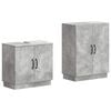vidaXL Set di Armadi da Bagno da 2 Pezzi HOORN Grigio Cemento