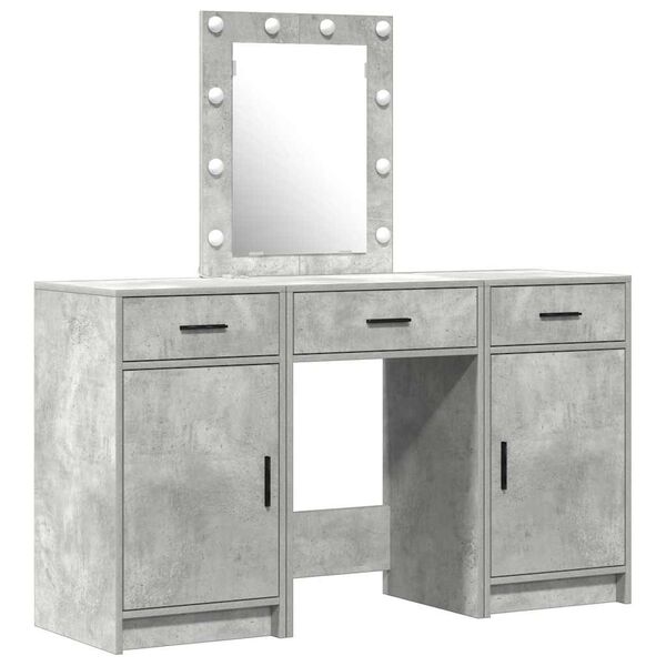 vidaXL Tavolo da Trucco Grigio 50 x 41 x 135 cm Legno multistrato