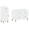 vidaXL Set di Armadi da Bagno da 2 Pezzi ALKMAAR Bianco Lucido