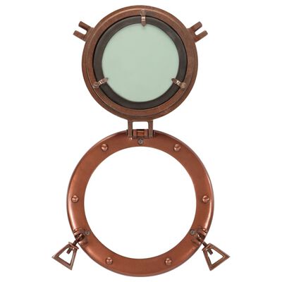 vidaXL Specchio da Parete Design Oblò Ø23 cm in Alluminio e Vetro