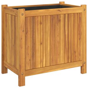 vidaXL Fioriera Giardino con Rivestimento 54x31x50 cm Massello Acacia