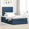 vidaXL Struttura Letto Pouf con Materasso Blu 120x200 cm in Tessuto