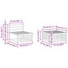 vidaXL Set di divani da esterno 4 pcs Naturale
