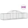 vidaXL Cesti Gabbioni ad Arco 30 pz 200x50x40/60 cm Ferro Zincato