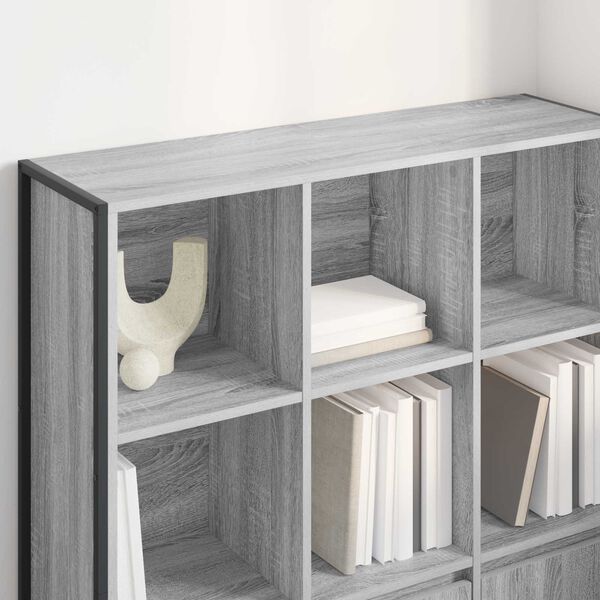 vidaXL Armadio per Libri 2 pcs Grigio Sonoma 99,5 x 30 x 108 cm