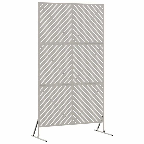vidaXL Schermo per Privacy Grigio 100 x 50 x 180 cm Acciaio