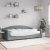 vidaXL Divano Letto con Materasso Grigio Chiaro 100x200 cm in Tessuto