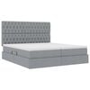 vidaXL Letto con Contenitore con materasso Grigio chiaro 180 x 200 cm