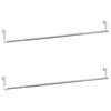 vidaXL Binari per Tende 2 pz Bianco e Argento 60-105 cm Alluminio