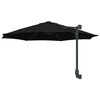 vidaXL Ombrello da giardino Nero 248 x 248 x 148 cm