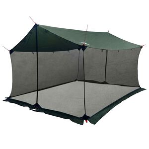 vidaXL Telo da campeggio con pareti in rete Verde militare