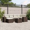 vidaXL Set Divani da Giardino 7 pz con Cuscini Marrone in Polyrattan