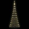 vidaXL Albero di Natale LED con 295 LED Bianco caldo 250 cm Metallo