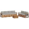 vidaXL Set divani con cuscino 8 pcs Grigio Naturale e Chiaro
