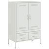 vidaXL Credenza Bianca 68x39x101,5 cm in Acciaio