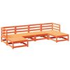 vidaXL Set Divani da Giardino 6 pz Marrone Cera Legno Massello Pino