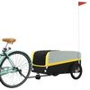 vidaXL Rimorchio da Bici Nero e Giallo 45 kg in Ferro