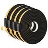 vidaXL Nastro adesivo in schiuma 4 pz Nero 20mm x 5m Schiuma CR