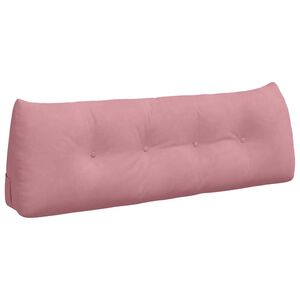 vidaXL Cuscino per Schiena Rosa 140 x 24 x 50 cm Velluto