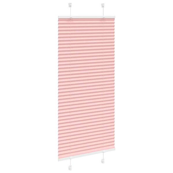 vidaXL Tenda Plissettata Rosa 60x100 cm Larghezza Tessuto 59,4 cm