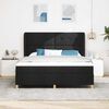 vidaXL Letto a molle con materasso Nero 200 x 180 cm Tessuto