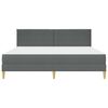 vidaXL Struttura letto con materasso Grigio scuro 180 x 200 cm Tessuto