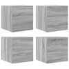 vidaXL Armadietti TV Montati a Parete 4 pz Grigio Sonoma 30,5x30x30 cm