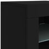 vidaXL Credenza con Luci LED Nera 283x37x67 cm