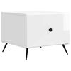 vidaXL Tavolino da salotto con cassetto Bianco Lucido 49 x 50 x 40 cm