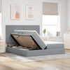 vidaXL Letto con testiera Grigio chiaro 180 x 200 cm Tessuto