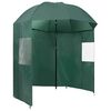 vidaXL Ombrellone da Pesca Verde 220x185 cm