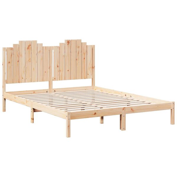 vidaXL Giroletto Extra Lungo senza Materasso 140x220 cm Legno Massello