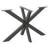 vidaXL Gamba per Tavolo da Pranzo a Forma di Ragno Antracite 120x68x(72-73) cm Acciaio