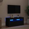vidaXL Mobile Porta TV con Luci LED Nero 90x35x40 cm