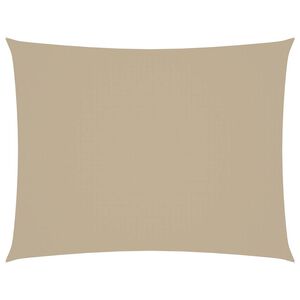 vidaXL Parasole a Vela Oxford Rettangolare 5x6 m Beige