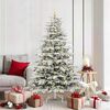 vidaXL Albero di Natale Artificiale con Rami Pieghevoli Bianco 180 cm