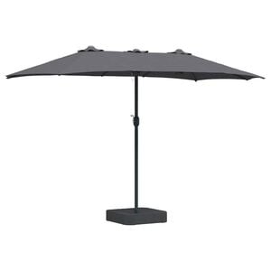 vidaXL Ombrello da giardino 385 x 209 x 244 cm Poliestere e Acciaio
