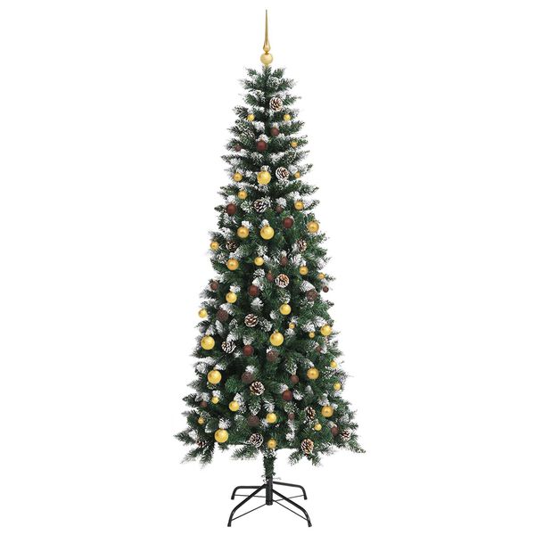 vidaXL Albero di Natale artificiale con 300 LED Verde 210 cm