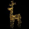 vidaXL Renne e Slitta Decorazione Natale 90 LED 60x16x100 cm Acrilico