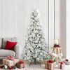 vidaXL Albero di Natale Artificiale con Rami Pieghevoli Bianco 210 cm