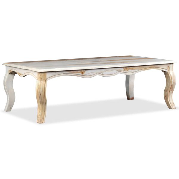 vidaXL Tavolino da Salotto in Legno Massello di Acacia 110x60x35 cm