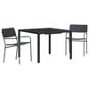 vidaXL Set Mobili da Esterno 3 pz Antracite Acciaio