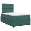 vidaXL Letto box spring con materasso Verde Scuro 120 x 190 cm Velluto