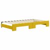 vidaXL Divano Letto Estraibile con Cassetti Giallo 100x200cm Velluto